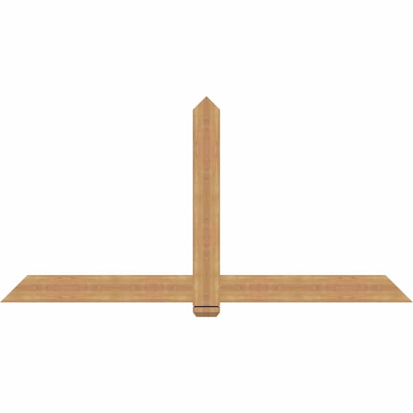Ekena Millwork Eugene Smooth Timber Gable Bracket, Western Red Cedar, 84"W x 42"H x 1 1/2"D x 5 1/2"F, 12/12 Pitch GBW084X42X0206EUG00SWR - main